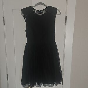 Alice + Olivia Black Lace Cocktail Dress